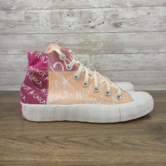 Converse Unt1tl3d High GS 'Not a Chuck' Storm Pink Sneakers GS Size 5y - Picture 1 of 7